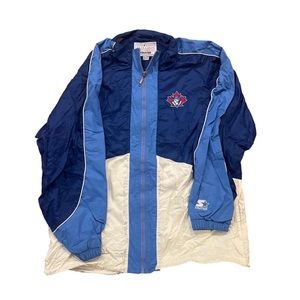 Vintage Toronto Blue Jays Windbreaker Jacket By Starter Rare 90s MLB 2XL